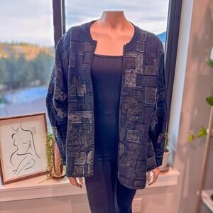 Vintage 90's/00's JERZEES Patchwork Jacket, Size: 4XL-Photos of Size S Mannequin